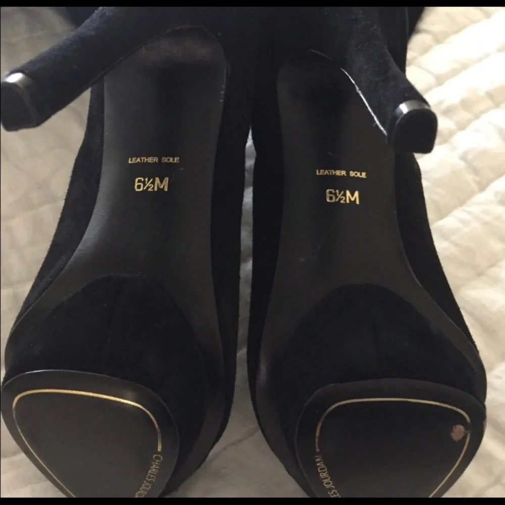 Charles Jourdan Thigh High Suede Boots 6.5